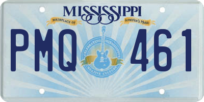 MS license plate PMQ461