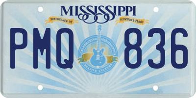 MS license plate PMQ836