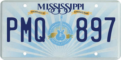 MS license plate PMQ897