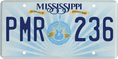 MS license plate PMR236