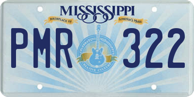 MS license plate PMR322
