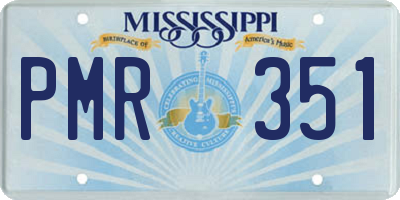 MS license plate PMR351
