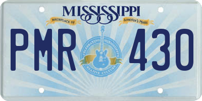 MS license plate PMR430