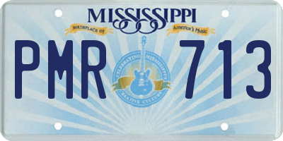 MS license plate PMR713