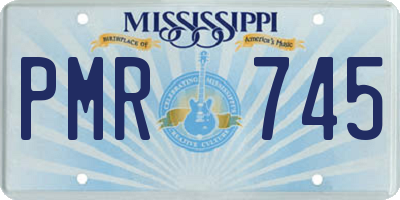 MS license plate PMR745