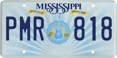 MS license plate PMR818
