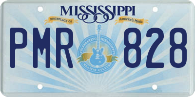 MS license plate PMR828