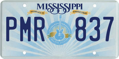 MS license plate PMR837