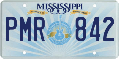 MS license plate PMR842