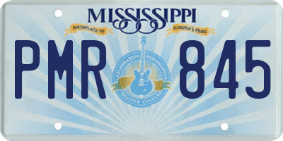 MS license plate PMR845