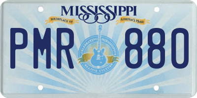 MS license plate PMR880