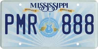 MS license plate PMR888