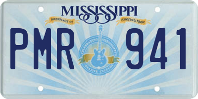 MS license plate PMR941