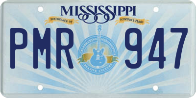MS license plate PMR947