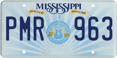 MS license plate PMR963
