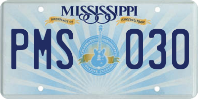 MS license plate PMS030