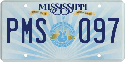 MS license plate PMS097