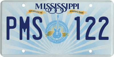 MS license plate PMS122
