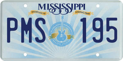 MS license plate PMS195