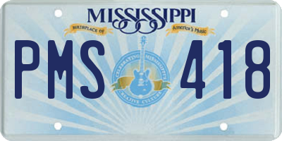 MS license plate PMS418