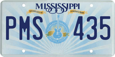 MS license plate PMS435