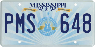 MS license plate PMS648