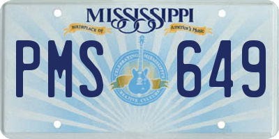 MS license plate PMS649