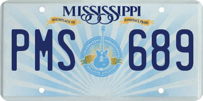 MS license plate PMS689