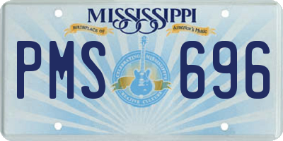 MS license plate PMS696