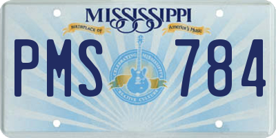 MS license plate PMS784