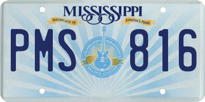 MS license plate PMS816