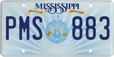 MS license plate PMS883