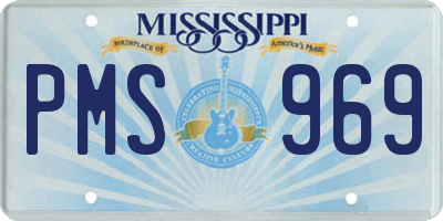 MS license plate PMS969