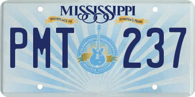 MS license plate PMT237