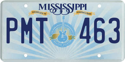 MS license plate PMT463