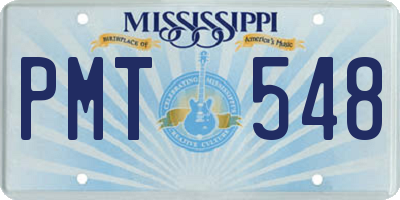 MS license plate PMT548