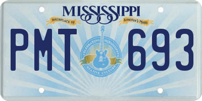 MS license plate PMT693