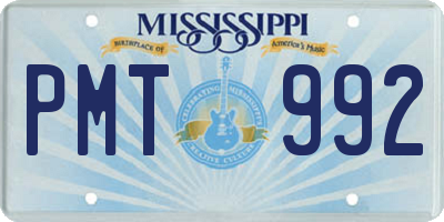 MS license plate PMT992