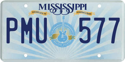 MS license plate PMU577
