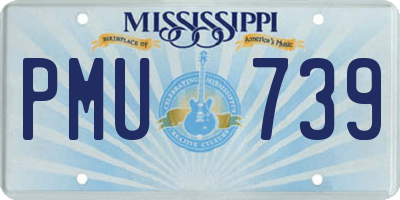 MS license plate PMU739