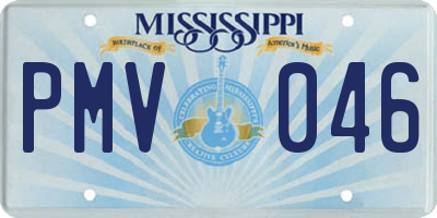 MS license plate PMV046