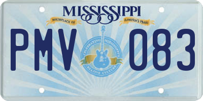 MS license plate PMV083