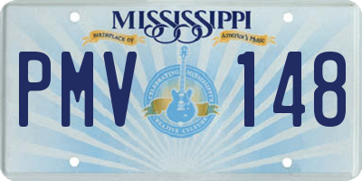 MS license plate PMV148