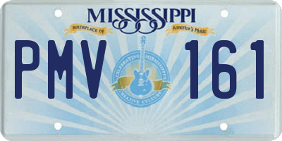 MS license plate PMV161
