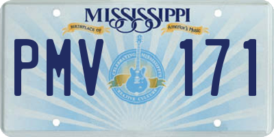MS license plate PMV171