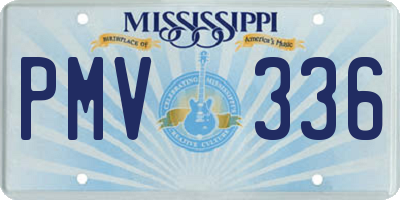 MS license plate PMV336