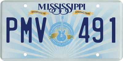 MS license plate PMV491