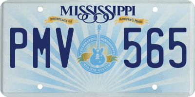 MS license plate PMV565