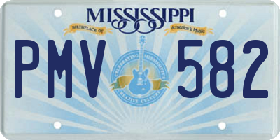 MS license plate PMV582