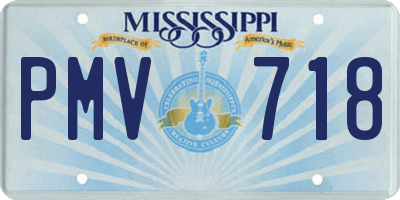 MS license plate PMV718